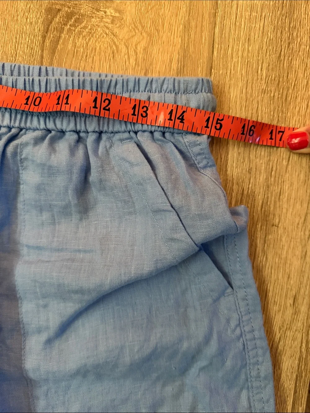 Banana Republic Light Blue Wide-Leg Linen Pants Size M